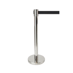 Retractable Queue Crowd Control Barriers | Silver Pole Black Belt