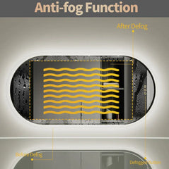 Interior Ave - 50 x 100cm Oval Frameless LED Bathroom Mirror
