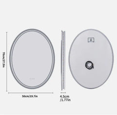 Interior Ave - 50 x 70cm Oval Frameless LED Bathroom Mirror