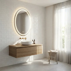 Interior Ave - 60 x 80cm Oval Frameless LED Bathroom Mirror