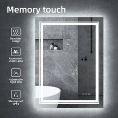 Interior Ave - 120 x 80cm Rectangle Frameless LED Bathroom Mirror