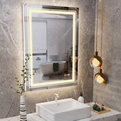 Interior Ave - 50 x 70cm Rectangle Frameless LED Bathroom Mirror