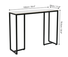 Interior Ave - Stone Marble Console - Marble & Black