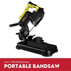 Portable Band Saw 127mm Cold Cut Metal Cut Chop Bandsaw Steel Hand Drop
