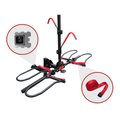 2 E Bike Platform Rack Rear Vehicle Car Carrier Bicycle Holder Hitch Receiver Foldable