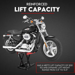 500kg Motorcycle Lift Scissor Jack Work Stand Motorbike Heavy Duty Bike