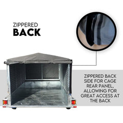 6X4 Box Trailer Cage Canvas Cover (900mm) Universal Waterproof Rip Resistant 3ft