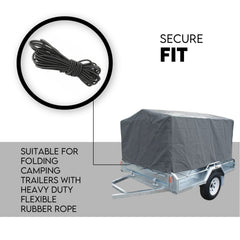 Box Cage Trailer Cover Canvas Tarp for 7x4 600mm High Cage Premium Quality 2 ft