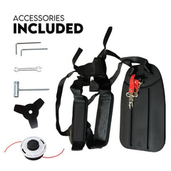 4 STROKE Whipper Snipper Straight Shaft Line Trimmer 31CC Pole Brush Cutter