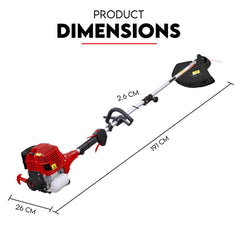 4 STROKE Whipper Snipper Straight Shaft Line Trimmer 31CC Pole Brush Cutter