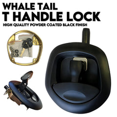 Black Whale Tail T Handle Lock Latch Compression Lock Trailer Ute Toolbox
