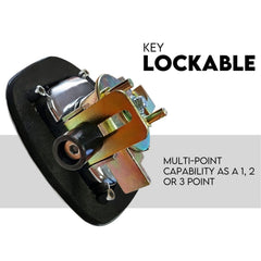 Black Whale Tail T Handle Lock Latch Compression Lock Trailer Ute Toolbox