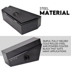 Under Tray Tool Box Underbody Pair Set 750mm Black Steel