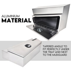 Under Tray Tool Box Underbody Pair Set 750mm Aluminium