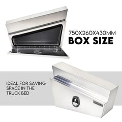 Under Tray Tool Box Underbody Pair Set 750mm Aluminium