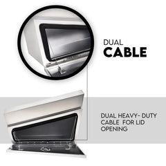 Under Tray Tool Box Underbody Pair Set 750mm Aluminium