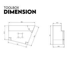 Under Tray Tool Box Underbody Pair Set 600mm Aluminium