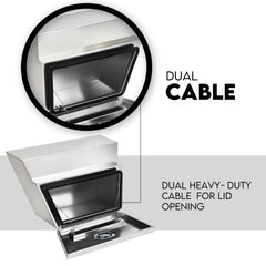 Under Tray Tool Box Underbody Pair Set 600mm Aluminium