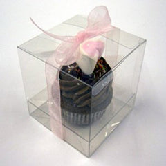 100 Pack of 10cm Square Cube PVC Box - Product Showcase Clear Plastic Shop Display Storage Packaging Box