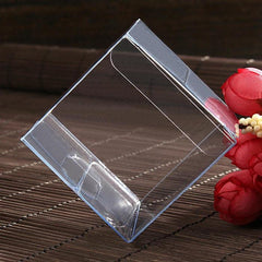 50 Pack of 12cm Square Cube Box - Large Bomboniere Exhibition Gift Product Showcase Clear Plastic Shop Display Storage Packaging Box