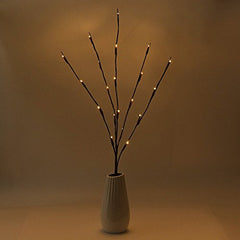 5 Sets of LED Light Bunch Stem - Warm White BATTERY fairy lights - 50cm high 20 bulbs/petals