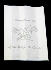 150 Pack Wedding Cake Bags Greaseproof Wax Paper Slice Take Home Favour Silver Doves