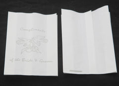 150 Pack Wedding Cake Bags Greaseproof Wax Paper Slice Take Home Favour Silver Doves