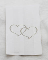 150 Pack Wedding Cake Bags Greaseproof Wax Paper Slice Take Home Favour Large Silver Heart