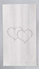 200 Pack Wedding Cake Bags Greaseproof Wax Paper Slice Take Home Favour Large Silver Heart