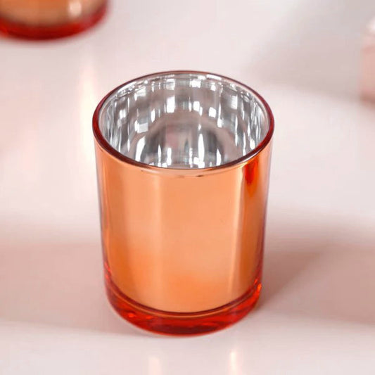 10 Pack Copper Votive Tealight Candle Holders Valentines Day Mercury Wedding Decor Glass Candlestick Party Decorations Bridal Baby Shower Event