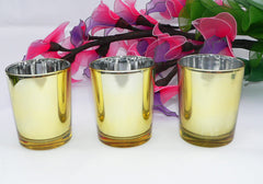 20 Pack Gold Votive Tealight Candle Holders Valentines Day Mercury Wedding Decor Glass Candlestick Party Decorations Bridal Baby Shower Event