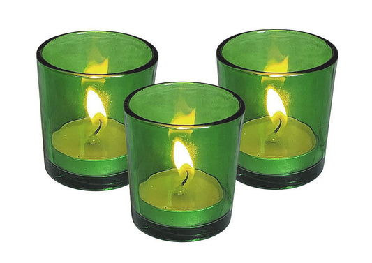 20 Pack Green Glass Votive Candle Holders Table Centreoieces Xmas Wedding Anniversary Event Recption Party Function or Home Decor