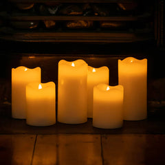 15 Pcs LED Block Pillar Candle White Flameless Safe Indoor Battery Power Party Home Decor Wedding Xmas Table Centrepiece