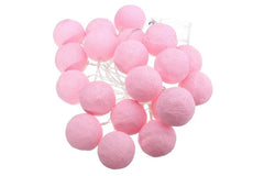 20 Ball Pastel Pink 3m String Light Battery Box 5cm Cotton Ball Christmas Birthday Bbay Girl Special Occasion Decoration