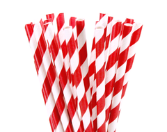 1000 Pack Red White Drinking Straws Biodegradable Eco Paper Birthday Party Event Bistro Bar Cafe Take Away