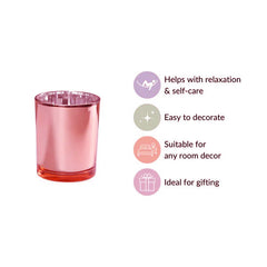 20 Pack Rose Gold Pink Votive Tealight Candle Holders Valentines Day Mercury Wedding Decor Glass Candlestick Party Decorations Bridal Baby Shower Event