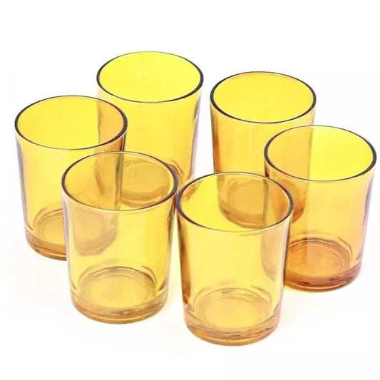 10 Pack Yellow Glass Votive Candle Holders Table Centreoieces Xmas Wedding Anniversary Event Recption Party Function or Home Decor