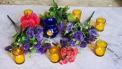 10 Pack Yellow Glass Votive Candle Holders Table Centreoieces Xmas Wedding Anniversary Event Recption Party Function or Home Decor