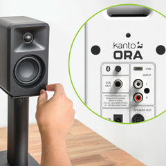 Kanto ORA 100W Powered Reference Desktop Computer Speakers with Bluetooth 5.0 White