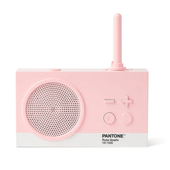 Lexon GIFT Set PANTONE - Includes Mino+ Mini Speaker, Flip Classic Clock, Mina M Lamp, Thykho 3 Speaker - Rose Pink