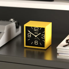 Newgate Cube Mantel Clock-Citrus Yellow