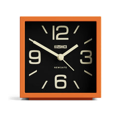 Newgate Cube Mantel Clock-Pumpkin Orange