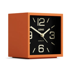 Newgate Cube Mantel Clock-Pumpkin Orange