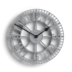 Newgate Warehouse Wall Clock-Clockwork Grey