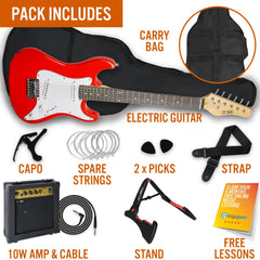 3rd Avenue 3/4 Size Electric Guitar - Red