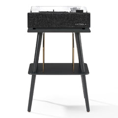 Victrola Eastwood II Turntable - Black + Turntable Stand Bundle - Black