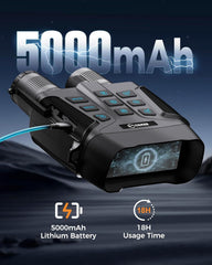 CIGMAN 4K Night Vision Binoculars, 3.99" Large HD Display, 58MP Night Photos, 5000mAh Battery, IP65 Waterproof, 5X Zoom, 32GB Card Included