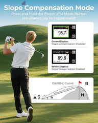 Golf Rangefinder with Slope, CIGMAN 1312 Yards Range Finder Golf, 2.4-inch External Color Touchscreen, Flag Lock Vibration, 6X Magnification, Rechargeable Range Finder, Ideal Golf Accessories