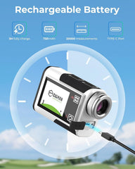 Golf Rangefinder with Slope, CIGMAN 1312 Yards Range Finder Golf, 2.4-inch External Color Touchscreen, Flag Lock Vibration, 6X Magnification, Rechargeable Range Finder, Ideal Golf Accessories