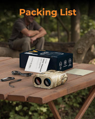 Ultra Long Range & Fast Accuracy: CIGMAN upgraded range finder measures from 5 to 3280 yards with an accuracy of ±1 yard, giving you reliable data in under 1 second. The multi-coated lens and 6x magnification deliver a bright, crisp view, even in dense wo